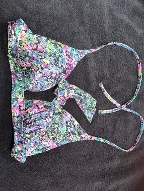 Victoria's  Secret Multicolor Splash Print One-Piece Swimsuit